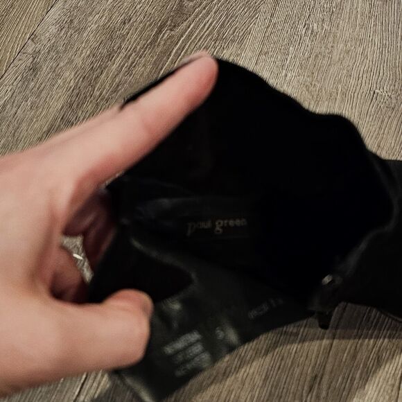 PAUL GREEN Boots Booties Austria NORA Black Suede Med Heel Ankle Size 5 - Picture 7 of 11